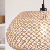 Bohemian Rustic Woven Cotton Pendant Light 48 cm Diameter