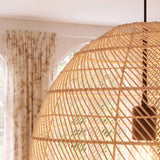 Earthy Minimalist Weave Rattan Pendant Light 40 cm Diameter