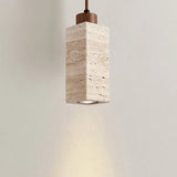 Wabi Sabi Travertine Stone Pendant Lights, Ø 15cm, Natural Stone LED Ceiling Light